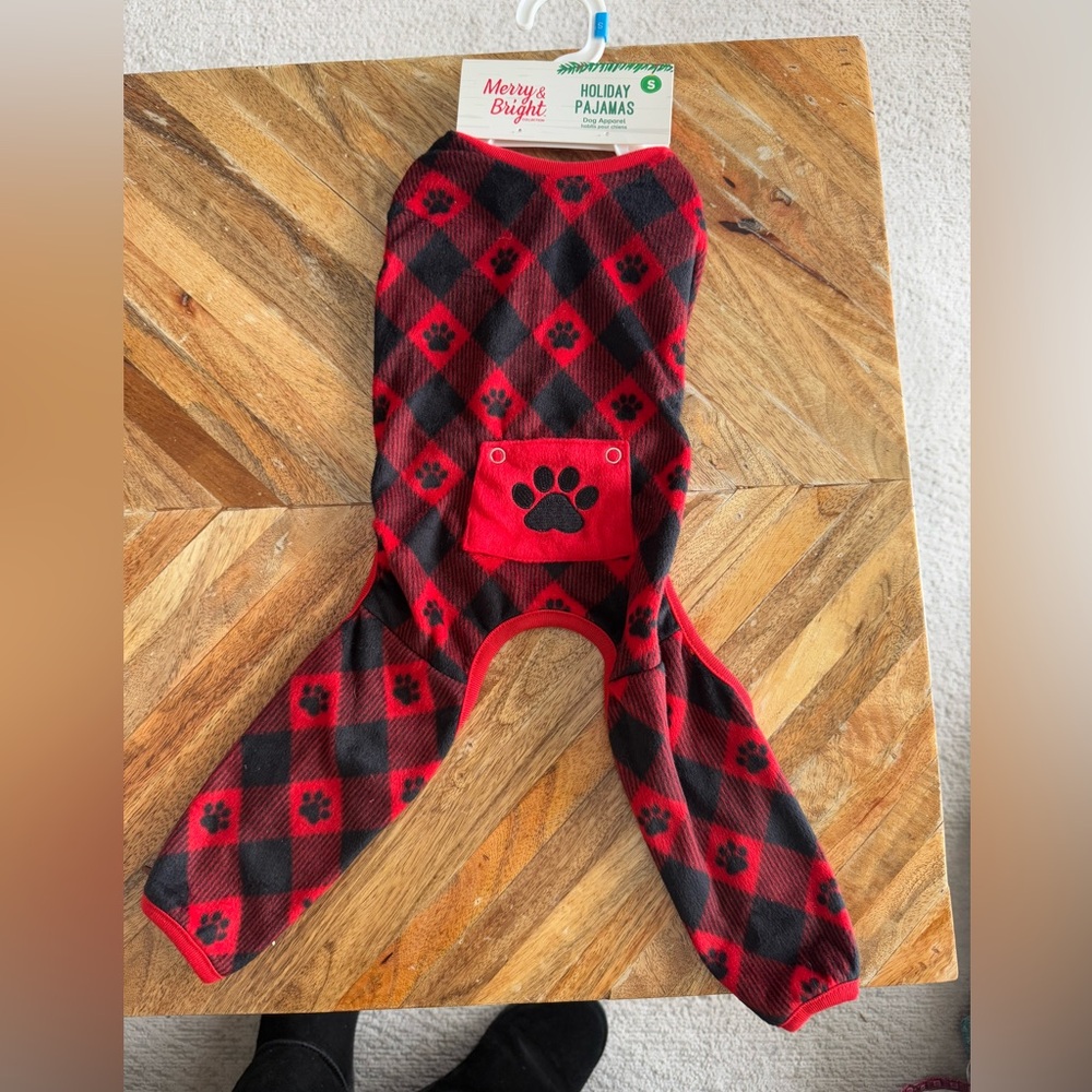 Dog Holiday pajamas size small NEW